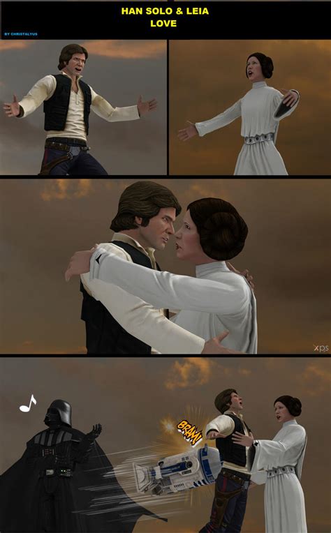 Han Solo and Leia in love but..... by ChrisTalyus on DeviantArt