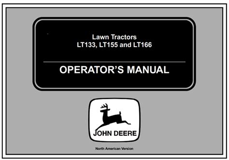 John Deere Lt Lt Lt Lawn Tractors Operators Manual North