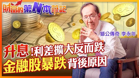 【財富的第n本筆記】金融股暴跌背後原因竟是這樣 升息利差擴大應瘋漲有什麼錯誤迷思嗎 中天財經頻道ctifinance Youtube