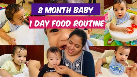 Month Baby Food Routine Geordins Day Food Chart Youtube