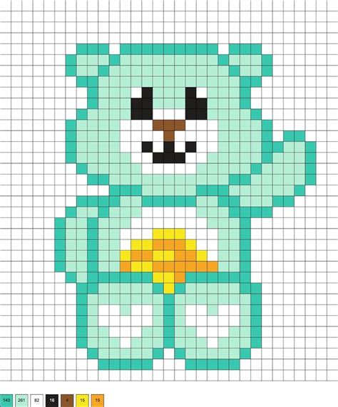 Care Bear Perler Beads Free Patterns Oso Amoroso Garabatos