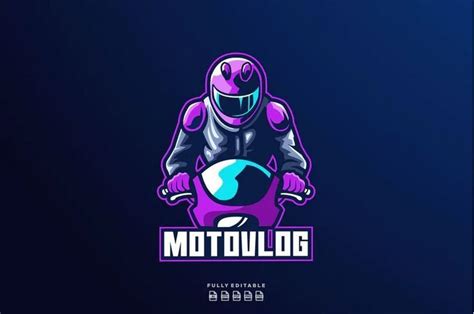 Motovlog Motorbike Logo | Motorbike logo, Animal logo, Logo design template