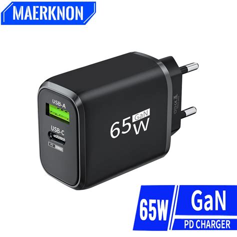 Gan 65w Type C Pd Usb Fast Charging Quick Charger 4 0 Portable Mobile Phone Adapter