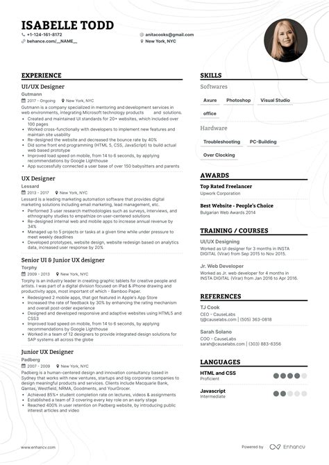 5 Ux Ui Designer Resume Examples And Guide For 2023