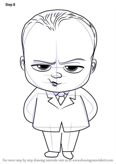 How To Draw Baby Boss From The Boss Baby The Boss Baby Step By Step