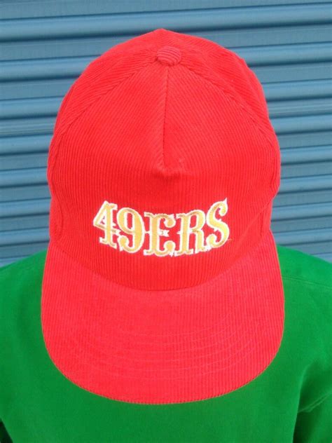 Vintage San Francisco 49ers Hat Red Corduroy Starline Nfl Football