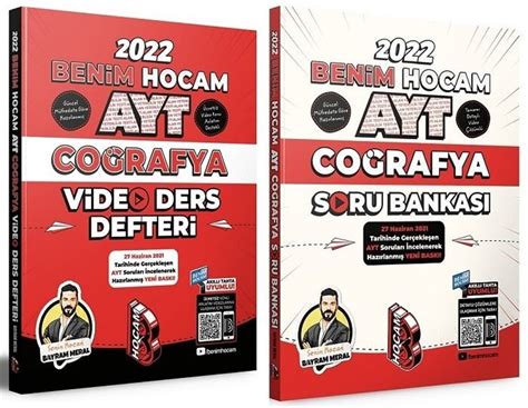 Benim Hocam 2022 AYT Coğrafya Video Ders Defteri ve Soru Bankası Seti