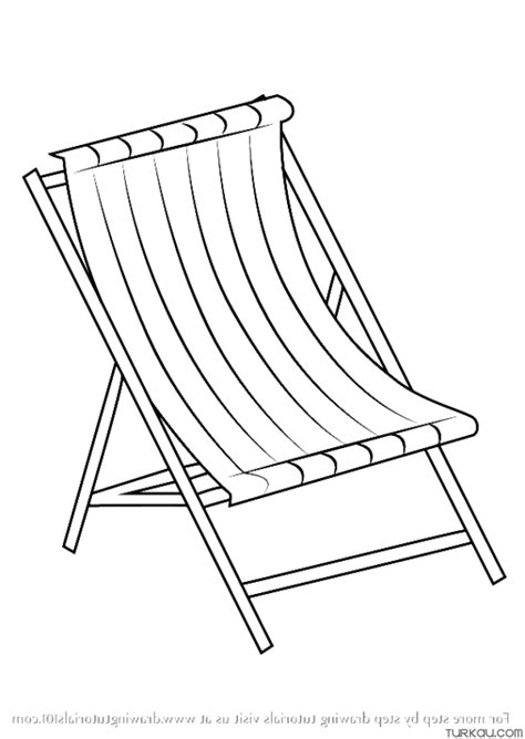 Beach Chair Coloring Page Turkau