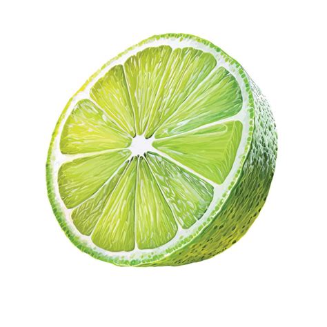 Watercolor Lime Slice 21849605 Vector Art At Vecteezy