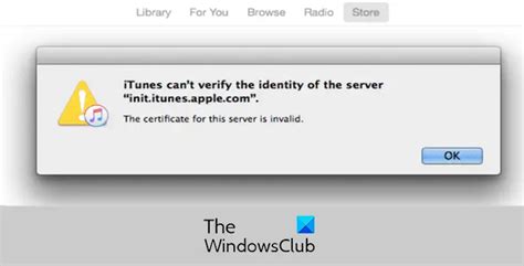 R Soudre L Erreur Itunes Ne Peut Pas V Rifier L Identit Du Serveur Sur