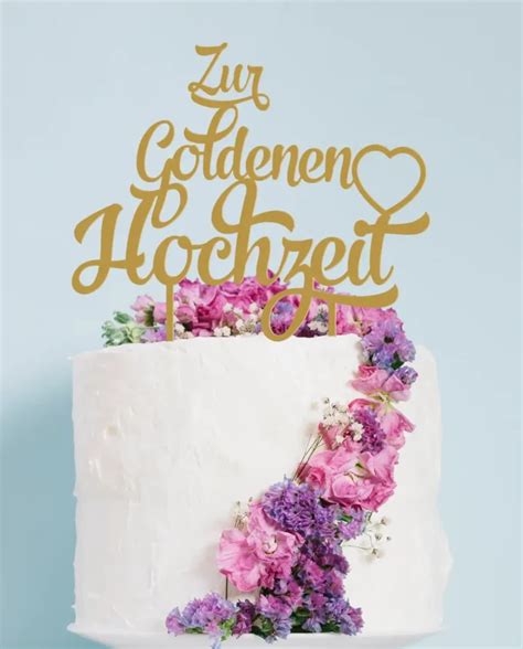 Goldene Hochzeit Cake Topper 50 Jahre Verheiratet