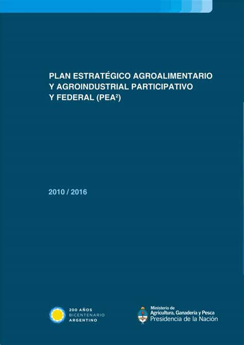 Plan Estratégico Agroalimentario Y Agroindustrial Participativo Y