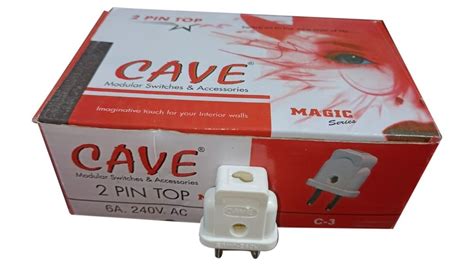 White Polycarbonate Cave 2 Pin Top For Electric Fittings At Rs 130 Box