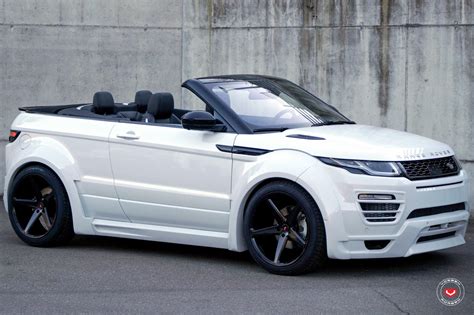 Drop Top Range Rover Evoque With a Wide Body Kit and Vossen Rims — CARiD.com Gallery