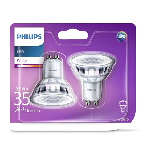 Lot X Ampoule Led Philips Gu W V K Lumimania