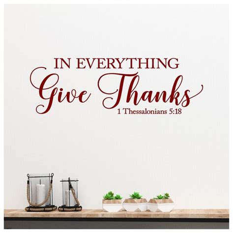 In Everything Give Thanks Wall Decal