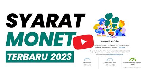 7 SYARAT MONETISASI YOUTUBE TERBARU 2023 Belajar Youtube Pemula YouTube