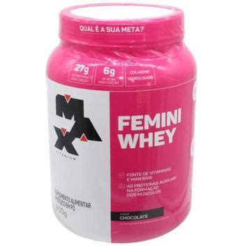 Femini Whey Proteina Sabor Chocolate Max Titanium Gr Massa