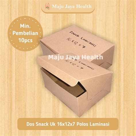 Jual Kotak Snack Kue Nasi Roti Box Kemasan Packing Makanan Dos Coklat