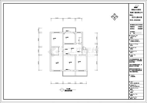 三室一厅户型全套cad装修施工详图室内节点图块土木在线