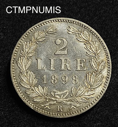 MONNAIE ITALIE SAN MARIN 2 LIRE ARGENT 1898 SPL CTMP NUMIS Achat