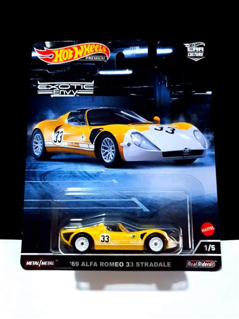 Hot Wheels Car Culture Exotic Envy 69 Alfa Romeo 33 Stradale Hobbies