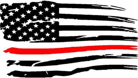 Red Line American Flag Decal American Flag Thin Red Line Firefighter