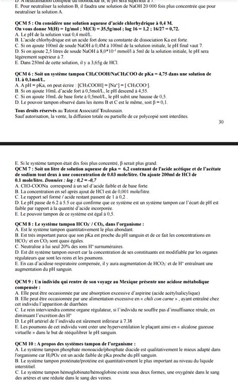 Acide Base Ue B Biophysique Physiologie Tutorat Associatif Toulousain