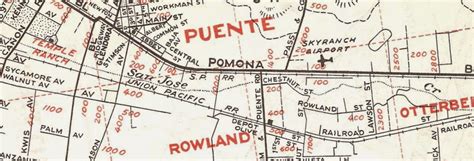 EAST SAN GABRIEL VALLEY / PUENTE AREA VINTAGE MAPS