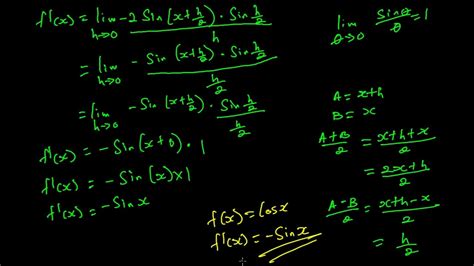 Derivative Of Cos X Using First Principle Definition Of Derivative