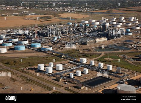 Oil Refinery Edmonton Alberta Canada High Resolution Stock Photography