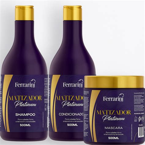 Melhor Matizador Para Loiro - Kit Matizador Ferrarini Profissional – Loiro Sem Amarelo, Super ...
