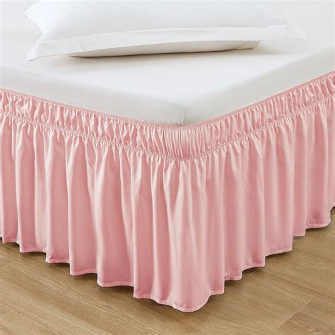 Meila Wrap Around Bed Skirt Three Fabric Sides Elastic Dust