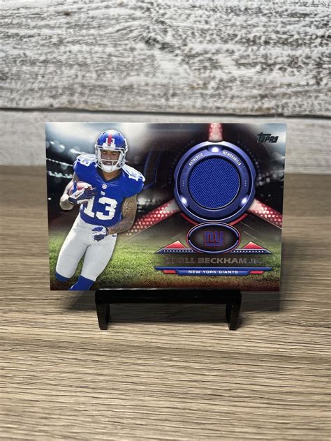 Topps Odell Beckham Jr Rookie Jersey Relic Ny Giants Tr Ob Free