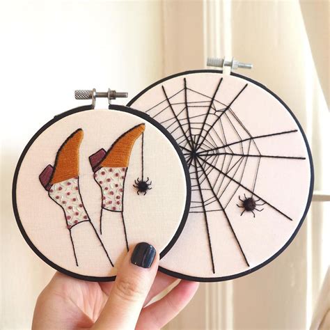 These Halloween Inspired Embroideries Are A Stitchy Way To Get Spooky