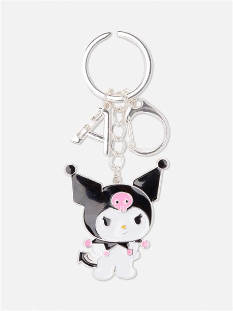 Obesek za ključe z začetnico Hello Kitty Kuromi Črna Žensko Primark