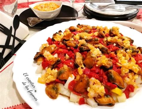 Ensalada de patata y mejillones en salsa de vieira Recetas Fáciles