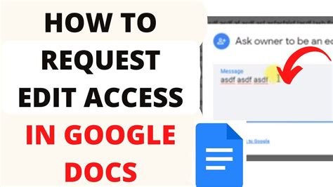 How To Request Edit Access In Google Docs Youtube