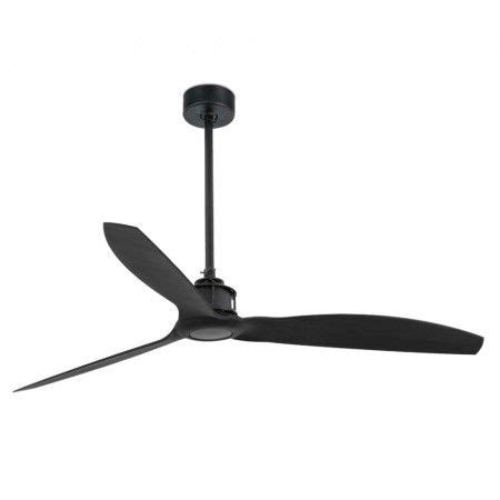 Ventilador De Techo Faro Just Fan 128cm Negro 3 Palas Negras Con