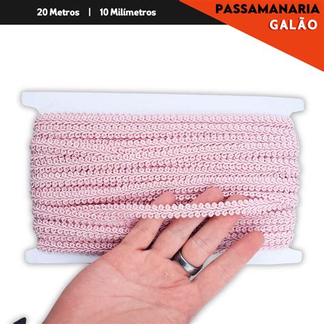 Passamanaria Fita Galão 10mm Rolo 20 Metros Várias Cores 91