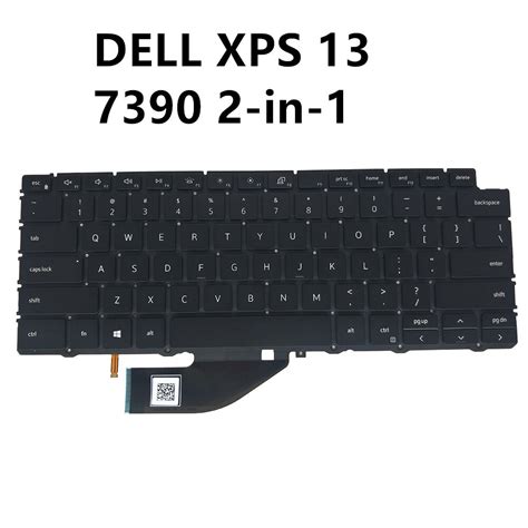 Teclado de EE UU Para Dell XPS 13 7390 2 en 1 idioma inglés negro