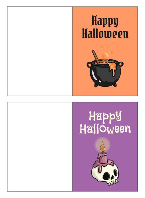 Halloween Greeting Cards - 15 Free PDF Printables | Printablee