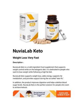 NuviaLab Keto Weight Loss PDF