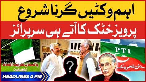 Pervez Khattak Biggest Surprise BOL News Headlines At 4 PM PTI