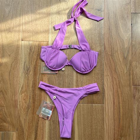 Oh Polly Neena Swim Adore Me Gathered Bikini Top Depop