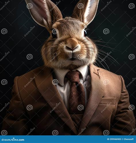 Rabbit in costume stock illustration. Illustration of apparel - 299946905