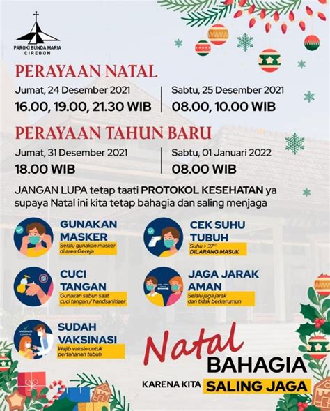 JADWAL MISA PERAYAAN NATAL 2021 DAN TAHUN BARU 2022 Gereja Bunda