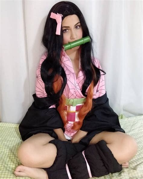 Brasileira Nahhcosplay Fez Um Lindo Cosplay Da Nezuko De Demon Slayer