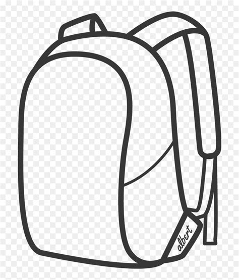 Albert Waterproof Backpacks - Empty School Bag Clipart, HD Png Download ...