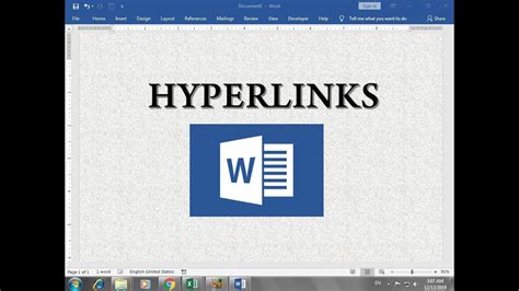 How Do I Create A Clickable Link In A Word Document Youtube
